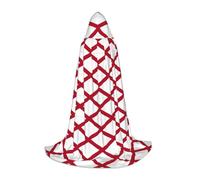 DUWAA Alabama State Flag Print Halloween Hooded Cloak Cape Medieval Style For Christmas Party, Cosplay Masquerade Costumes