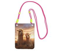 DUWAA Alpaca Llama1 Print Small Crossbody Bags For Women Trendy, Phone Purse With Adjustable Strap,For Hiking Travel, Fuchusia, One Size