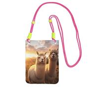 DUWAA Alpaca Llama2 Print Small Crossbody Bags For Women Trendy, Phone Purse With Adjustable Strap,For Hiking Travel, Fuchusia, One Size
