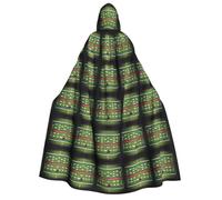 DUWAA American Football Field and Ball print Hooded Robe Halloween Cosplay Costume Robe Cloak Cape Wizard Raven Cosplay Costume