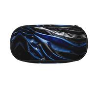 DUWAA American Thin Blue Line Flag3 print Functional Stationery Pouch Portable Pencil Bags Pencil case, Lightweight Pencil Pouch