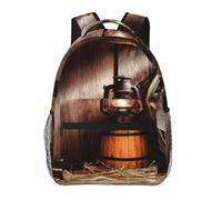DUWAA American West Rodeo Print Shoulder Bag With 1 Large, 1 Front And 2 Side Pockets, Adults Water-Resistant Bookbag Backpack