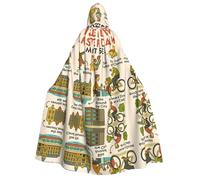DUWAA Amsterdam See Travel Gui print Cloak with Hood for Men Women, Hooded Cape Cloak Unisex Halloween Witch Vampire Costume