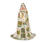 DUWAA Amsterdam See Travel Gui Print Halloween Costume Clothes Halloween Medieval Costume Cape For Women Men Renaissance Hooded Cloak