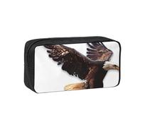 DUWAA an Eagle Print Large Capacity Pencil Case Pencil Pouch with Zipper Portable Pen Case for Office Travel Makeup