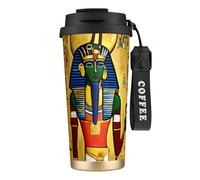 DUWAA Ancient Egypt Tribe Series Print Stainless Steel Insulated Travel Coffee Mug, Camping Mug,Coffee Tumbler For Men Women
