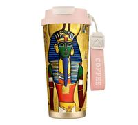 DUWAA Ancient Egypt Tribe Series Print Stainless Steel Insulated Travel Coffee Mug, Camping Mug,Coffee Tumbler For Men Women