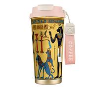 DUWAA Ancient Egypt Tribe Series Print Stainless Steel Insulated Travel Coffee Mug, Camping Mug,Coffee Tumbler For Men Women