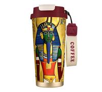 DUWAA Ancient Egypt Tribe Series Print Stainless Steel Insulated Travel Coffee Mug, Camping Mug,Coffee Tumbler For Men Women
