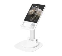 DUWAA Animal Rhino Print 360° Rotation Phone Stand,Adjustable Cell Phone Holder, for Desk Home Office and Video Calls