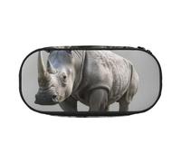 DUWAA animal rhino print Functional Stationery Pouch Portable Pencil Bags Pencil case, Lightweight Pencil Pouch