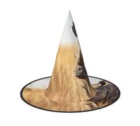 DUWAA Animal Rhino1 Print Witch Hat, Wizard Hat Cosplay Accessories For Halloween Costume Party Masquerade Carnivals-3pcs