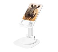 DUWAA Animal Rhino2 Print 360° Rotation Phone Stand,Adjustable Cell Phone Holder, for Desk Home Office and Video Calls