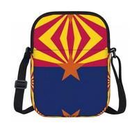DUWAA Arizona State Flag Print Adjustable Strap Oxford Sling Bag, Small Water-Resistant Crossbody Purse For Travel