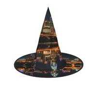 DUWAA Austin Texas3 Print Witch Hat, Wizard Hat Cosplay Accessories For Halloween Costume Party Masquerade Carnivals-3pcs