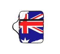 DUWAA Australian Flag Map Print Multi Functional Bible Bag Cosmetic Bags with Handle Waterproof Pencil Case with Compartments