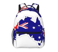 DUWAA Australian Flag Map Print Rucksack Bag For Men Women High-Capacity Vacuum Backpack Multi-Layer Design Travel Backpack