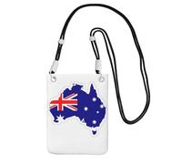 DUWAA Australian Flag Map Print Small Crossbody Bags For Women Trendy, Phone Purse With Adjustable Strap,For Hiking Travel, Black, One Size