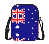 DUWAA Australian Flag Print Adjustable Strap Oxford Sling Bag, Small Water-Resistant Crossbody Purse For Travel