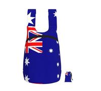 DUWAA Australian Flag Print Foldable Hiking Shoulder Bags, Travel Lightweight Packable Daypack Backpack 10kg For Women Men