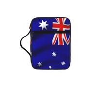 DUWAA Australian Flag Print Multi Functional Bible Bag Cosmetic Bags with Handle Waterproof Pencil Case with Compartments