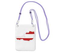 DUWAA Austrian Flag Map Print Small Crossbody Bags For Women Trendy, Phone Purse With Adjustable Strap,For Hiking Travel, Purple, One Size