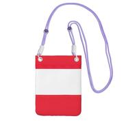 DUWAA Austrian Flag Print Crossbody Bag For Women, Shoulder Bag Purse, Travel Sport Mini Phone Bag, Phone Wallet, Purple, One Size