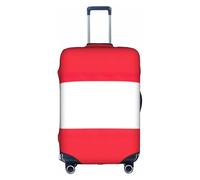 DUWAA Austrian Flag Print Luggage Cover Elastic Suitcase Cover Protector Fits 18-32 Inch Suitcase Travel Accessories, White, L