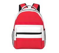 DUWAA Austrian Flag Print Shoulder Bag With 1 Large, 1 Front And 2 Side Pockets, Adults Water-Resistant Bookbag Backpack