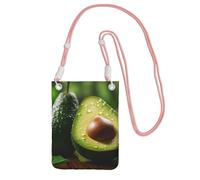 DUWAA Avocado Fruit Print Crossbody Bag For Women, Shoulder Bag Purse, Travel Sport Mini Phone Bag, Phone Wallet, Pink, One Size