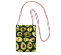 DUWAA Avocado Pattern Print Crossbody Bag For Women, Shoulder Bag Purse, Travel Sport Mini Phone Bag, Phone Wallet, Pink, One Size