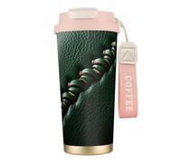DUWAA Baseball Lace Close Up Print Stainless Steel Insulated Travel Coffee Mug, Camping Mug,Coffee Tumbler For Men Women