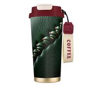 DUWAA Baseball Lace Close Up Print Stainless Steel Insulated Travel Coffee Mug, Camping Mug,Coffee Tumbler For Men Women