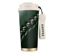 DUWAA Baseball Lace Close Up Print Stainless Steel Insulated Travel Coffee Mug, Camping Mug,Coffee Tumbler For Men Women