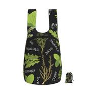 DUWAA Basil Thyme Dill & Rosemary Print Packable Backpack 16l Gym Backpack Portable Storage Carry On Backpack Travel Bag For Men Women