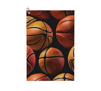 DUWAA Basketball Print Large Golf Towels For Men, Microfiber Golf Towel With Carabiner Clip, Kitchen Clean Towels