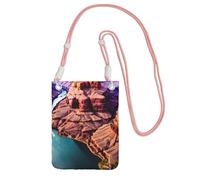 DUWAA Beauty Grand Canyon Print Small Crossbody Bags For Women Trendy, Phone Purse With Adjustable Strap,For Hiking Travel, Pink, One Size