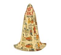 DUWAA Berlin See Travel Guide Print Halloween Costume Clothes Halloween Medieval Costume Cape For Women Men Renaissance Hooded Cloak