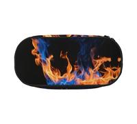 DUWAA Blue Flame print Functional Stationery Pouch Portable Pencil Bags Pencil case, Lightweight Pencil Pouch