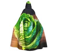 DUWAA Bright Cabbage Print Witch Cloak, Cloak With Hood, Halloween Hooded Cape, Wizard Robe Men Cosplay Costume