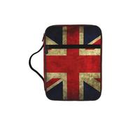 DUWAA British Flag Print 26Ã- 20 Cm Large Capacity Bible Cover Case, Study Supplies Tote Bag for Women and Christian