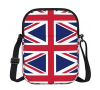 DUWAA British Flag Print Oxford Crossbody Sling Bag, Water-Resistant Adjustable Purse For Women Travel Daily Use