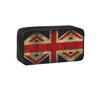DUWAA British Flag Print Pencil Case Large Capacity Pencil Pouch Marker Pen Bag Coin Pouch Office Stationery Organizer