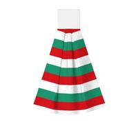 DUWAA Bulgarian Flag Print Hanging Hand Towel Quick Dry Bathroom Towel Soft Kitchen Towel