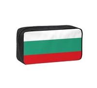 DUWAA Bulgarian Flag Print Large Capacity Pencil Case Pencil Pouch with Zipper Portable Pen Case for Office Travel Makeup
