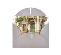 DUWAA Business Antique Building with Roman Olive Branch and Greek print Greeting Cards for Clients and Customers Adult Employees Holiday Greeting, 4" x 6 "