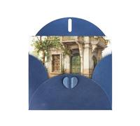 DUWAA Business Antique Building with Roman Olive Branch and Greek print Greeting Cards for Clients and Customers Adult Employees Holiday Greeting, 4" x 6 "