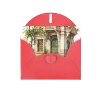 DUWAA Business Antique Building with Roman Olive Branch and Greek print Greeting Cards for Clients and Customers Adult Employees Holiday Greeting, 4" x 6 "