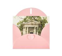 DUWAA Business Antique Building with Roman Olive Branch and Greek print Greeting Cards for Clients and Customers Adult Employees Holiday Greeting, 4" x 6 "