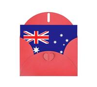 DUWAA Business Australian flag print Greeting Cards for Clients and Customers Adult Employees Holiday Greeting, 4" x 6 "